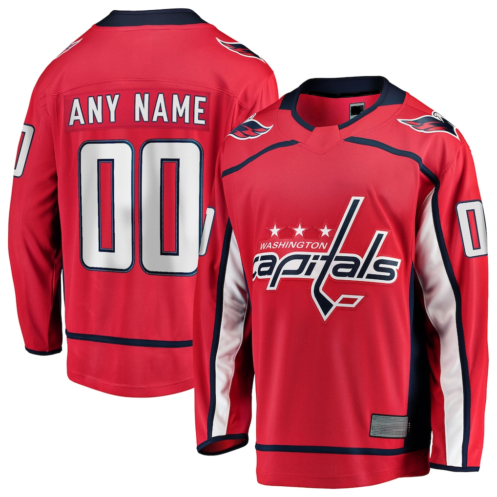 Rebec Custom W.Capitals Red Home Premium Jerseys