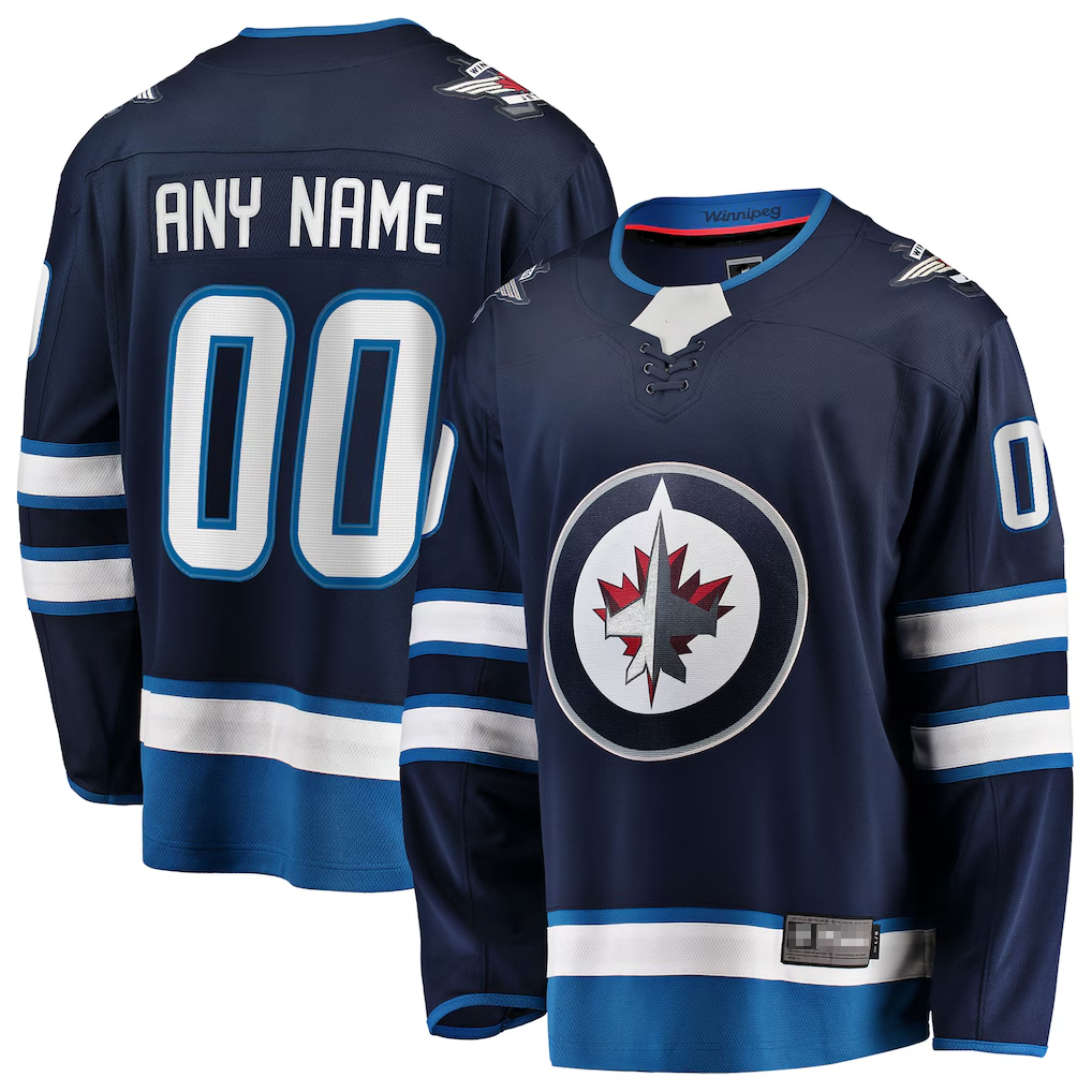 Rebec Custom W.Jets Blue Home Breakaway Jerseys