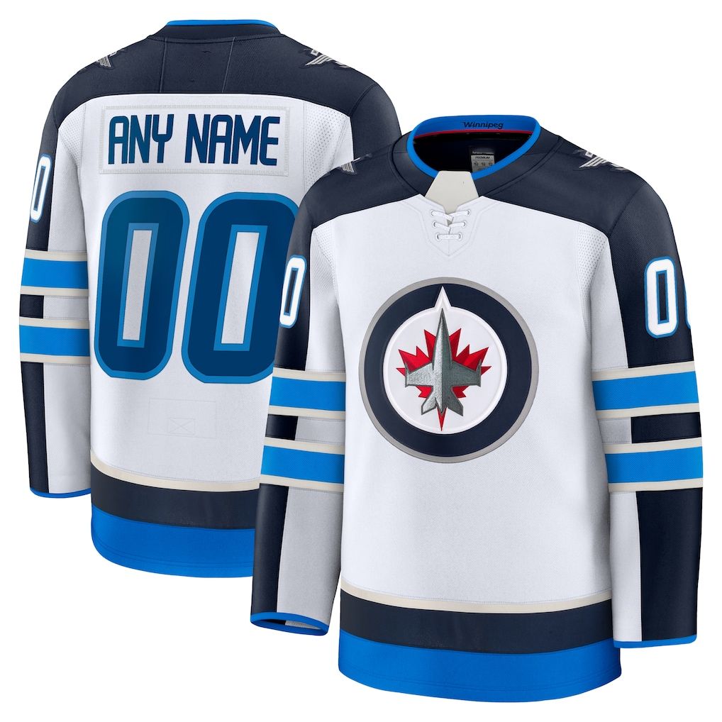 Rebec Custom W.Jets White Away Premium Jerseys
