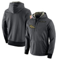 Rebec D.Broncos Anthracite Salute to Service Performance Hoodie Limited Blank Player Stitched Jerseys