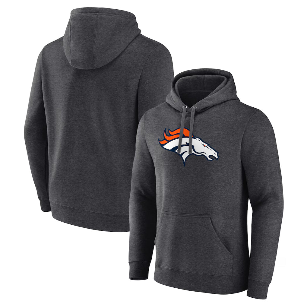 Rebec D.Broncos Ash One Color Pullover Hoodie Limited Blank Player Stitched Jerseys