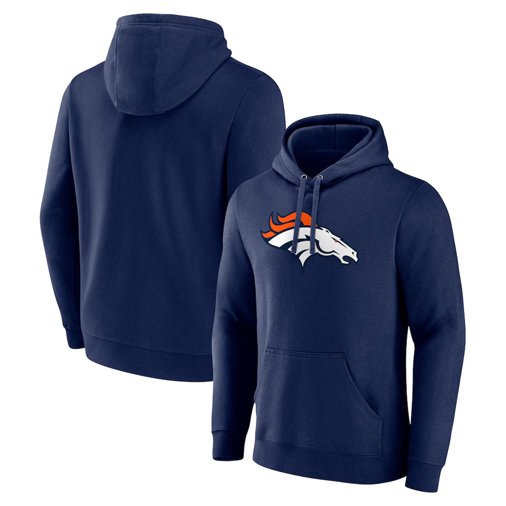Rebec D.Broncos Navy Pullover Hoodie Limited Blank Player Stitched Jerseys