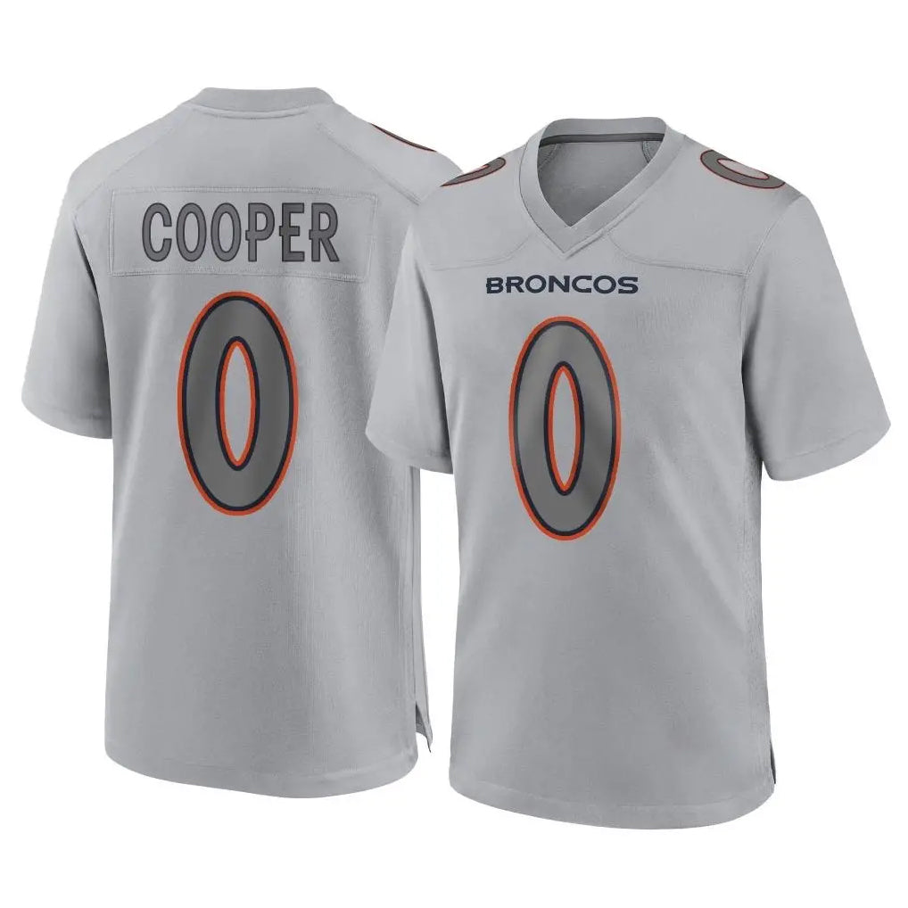 Rebec D.Broncos #0 Jonathon Cooper Player Gray Atmosphere Fashion Limited Game Stitched Jerseys