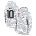 Rebec D.Broncos #10 Bo Nix Player Arctic Camo Salute to Service Hoodies Limited Game Stitched Jerseys