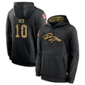 Rebec D.Broncos #10 Bo Nix Player Black Salute to Service Pullover Hoodies Limited Stitched Jerseys