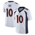 Rebec D.Broncos #10 Bo Nix Player White Vapor Untouchable Limited Home Game Stitched Jerseys
