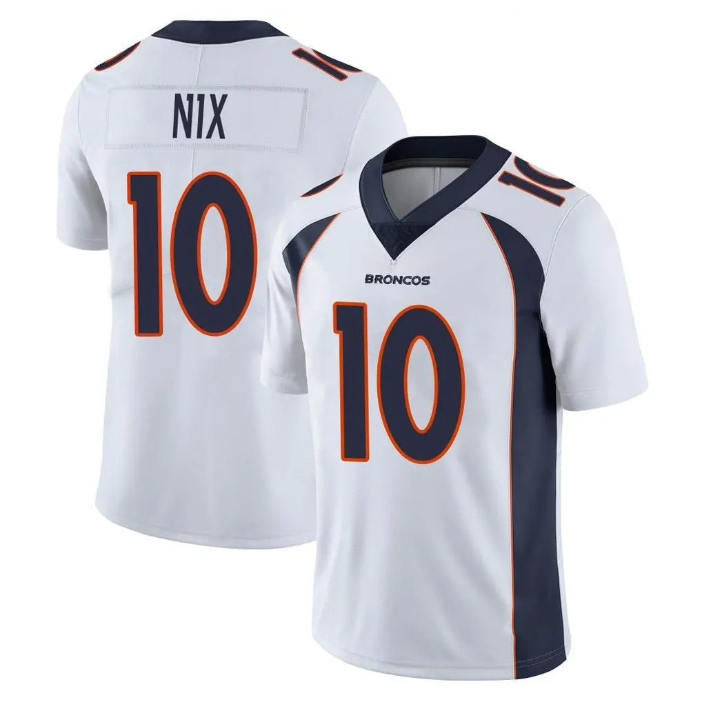 Rebec D.Broncos #10 Bo Nix Player White Vapor Untouchable Limited Home Game Stitched Jerseys