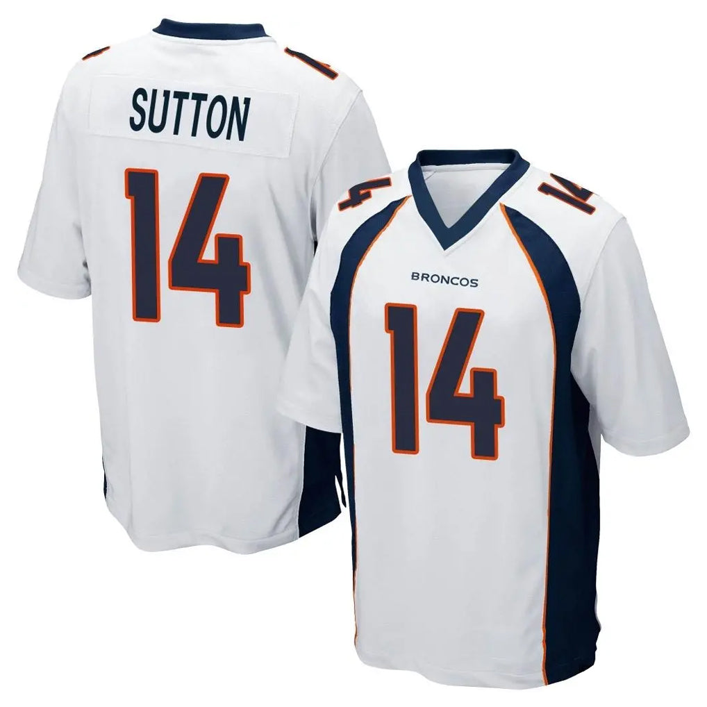 Rebec D.Broncos #14 Courtland Sutton Player White Game Stitched Jerseys