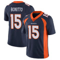 Rebec D.Broncos #15 Nik Bonitto Player Navy Vapor Untouchable Limited Game Stitched Jerseys