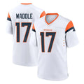 Rebec D.Broncos #17 Jaylen Waddle Player White Home Game Stitched Jerseys