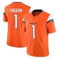 Rebec D.Broncos #1 Evan Engram Player Orange Vapor F.U.S.E. Limited Home Game Stitched Jerseys