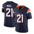 Rebec D.Broncos #21 Riley Moss Player Navy Limited Vapor F.U.S.E. Home Game Stitched Jerseys