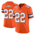 Rebec D.Broncos #22 Brandon Jones Player Orange Vapor Untouchable Limited Home Game Stitched Jerseys