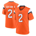 Rebec D.Broncos #2 Pat Surtain II Cooper Player Orange Home Game Stitched Jerseys