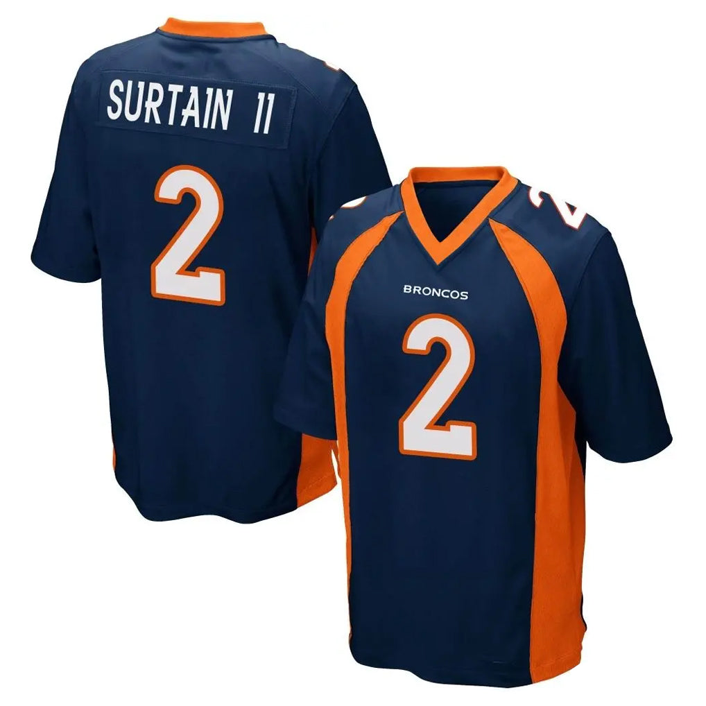 Rebec D.Broncos #2 Pat Surtain II Player Navy Game Stitched Jerseys