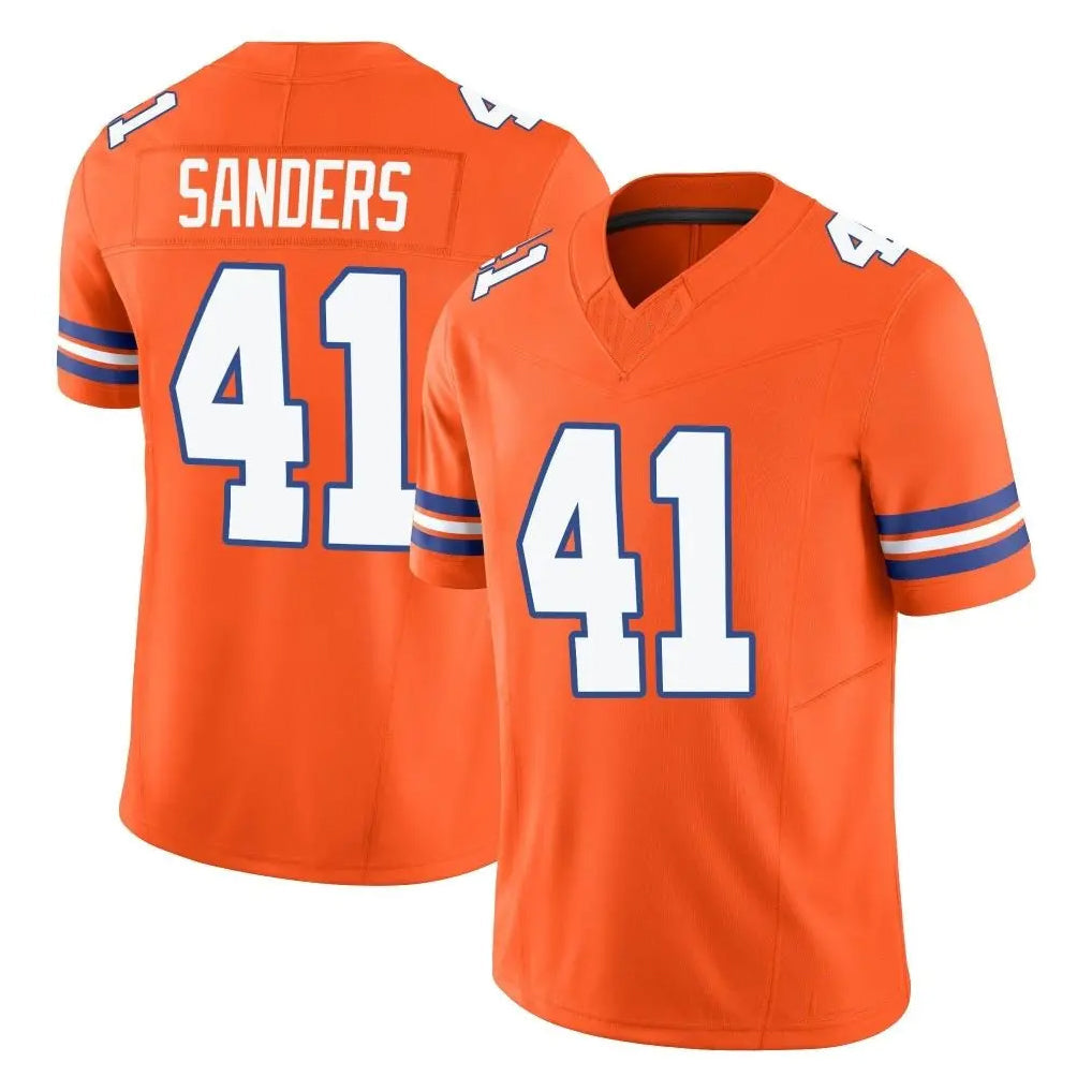 Newshops D.Broncos #41 Drew Sanders Player Orange Limited Alternate Vapor F.U.S.E. Throwback Game Stitched Jerseys
