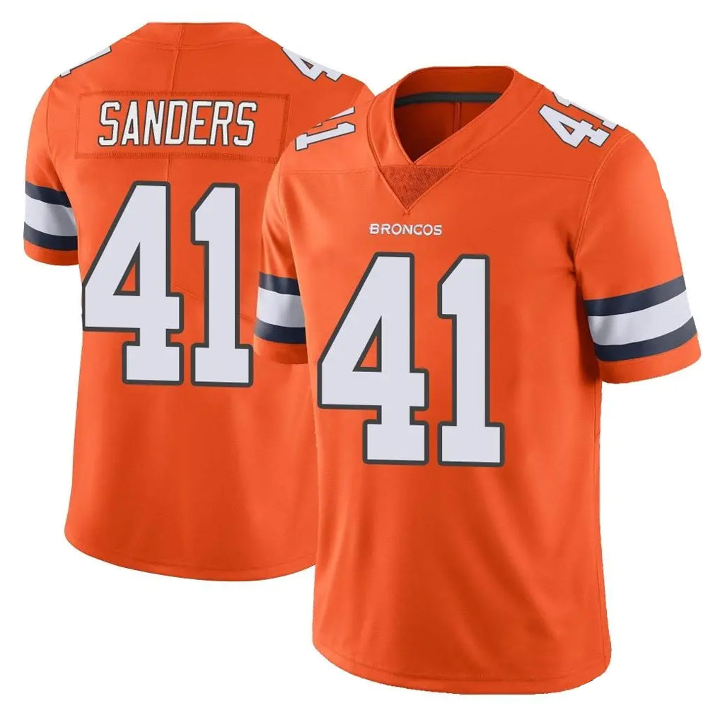 Newshops D.Broncos #41 Drew Sanders Player Orange Vapor Untouchable Limited Home Game Stitched Jerseys