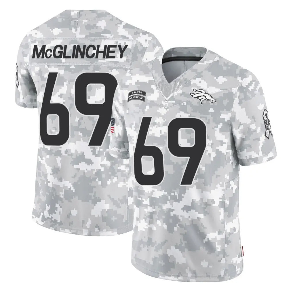 Newshops D.Broncos #69 Mike McGlinchey Player Arctic Camo Salute To Service Limited Stitched Jerseys
