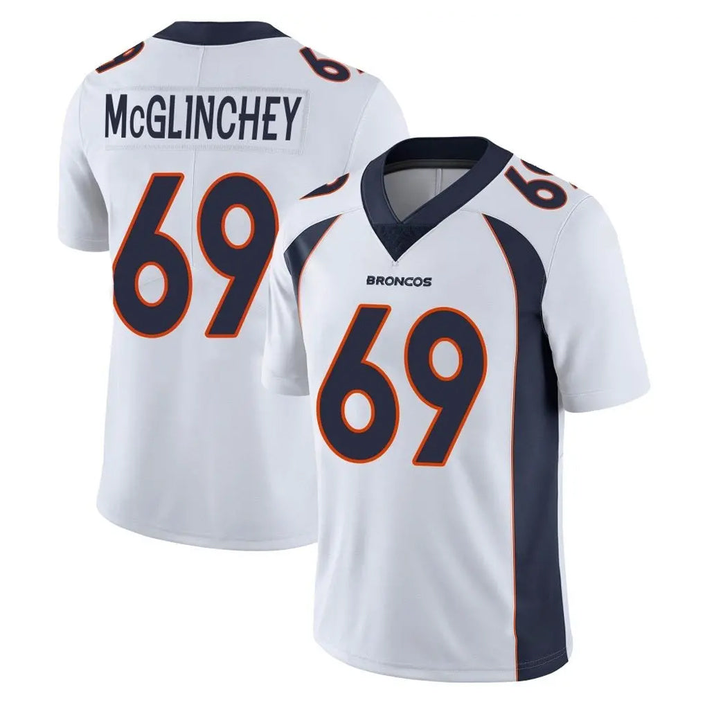 Rebec D.Broncos #69 Mike McGlinchey Player White Vapor Untouchable Limited Home Game Stitched Jerseys