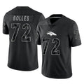 Rebec D.Broncos #72 Garett Bolles Player Black Reflective Limited Stitched Jerseys