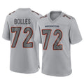 Rebec D.Broncos #72 Garett Bolles Player Gray Atmosphere Fashion Limited Game Stitched Jerseys