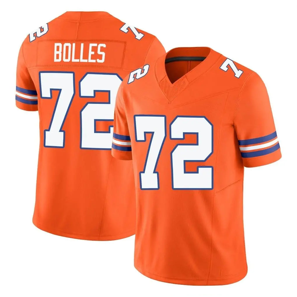Rebec D.Broncos #72 Garett Bolles Player Orange Limited Alternate Vapor F.U.S.E. Throwback Game Stitched Jerseys