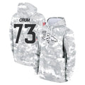 Rebec D.Broncos #73 Frank Crum Player Arctic Camo Salute to Service Hoodies Limited Game Stitched Jerseys
