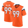 Rebec D.Broncos #99 Zach Allen Player Orange Home Game Stitched Jerseys
