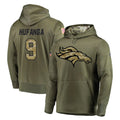 Rebec D.Broncos #9 Talanoa Hufanga Player Olive Salute to Service Pullover Hoodies Home Game Stitched Jerseys