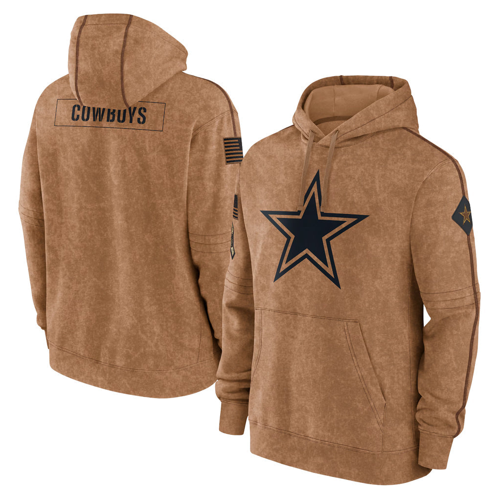 Rebec D.Cowboys Brown Salute to Service Hoodies Limited Game Blank Player Stitched Jerseys