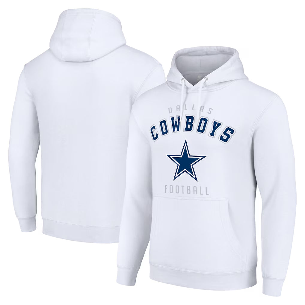 Rebec D.Cowboys White Pullover Hoodies Limited Blank Player Stitched Jerseys