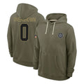 Rebec D.Cowboys #0 DeMarvion Overshown Player Olive Salute to Service Pullover Hoodies Limited Stitched Jerseys