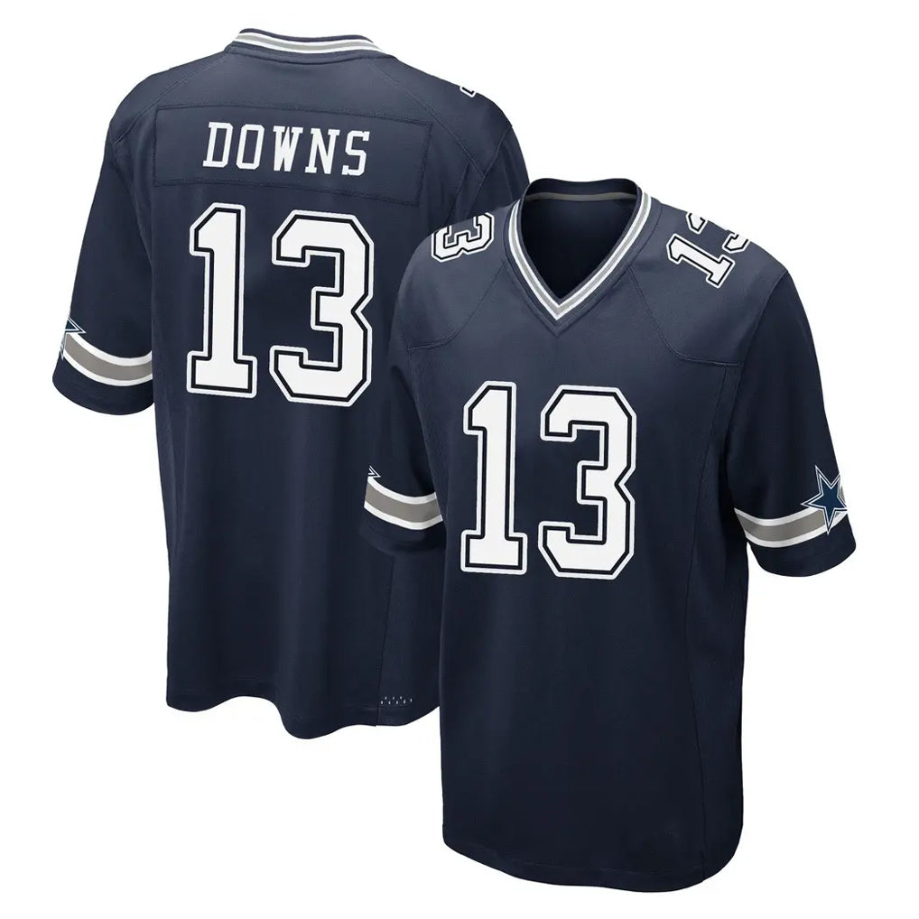 Rebec D.Cowboys #13 Caleb Downs Player Navy Home Game Stitched Jerseys