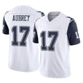 Rebec D.Cowboys #17 Brandon Aubrey Player White-Navy Limited Vapor F.U.S.E. Home Game Stitched Jerseys