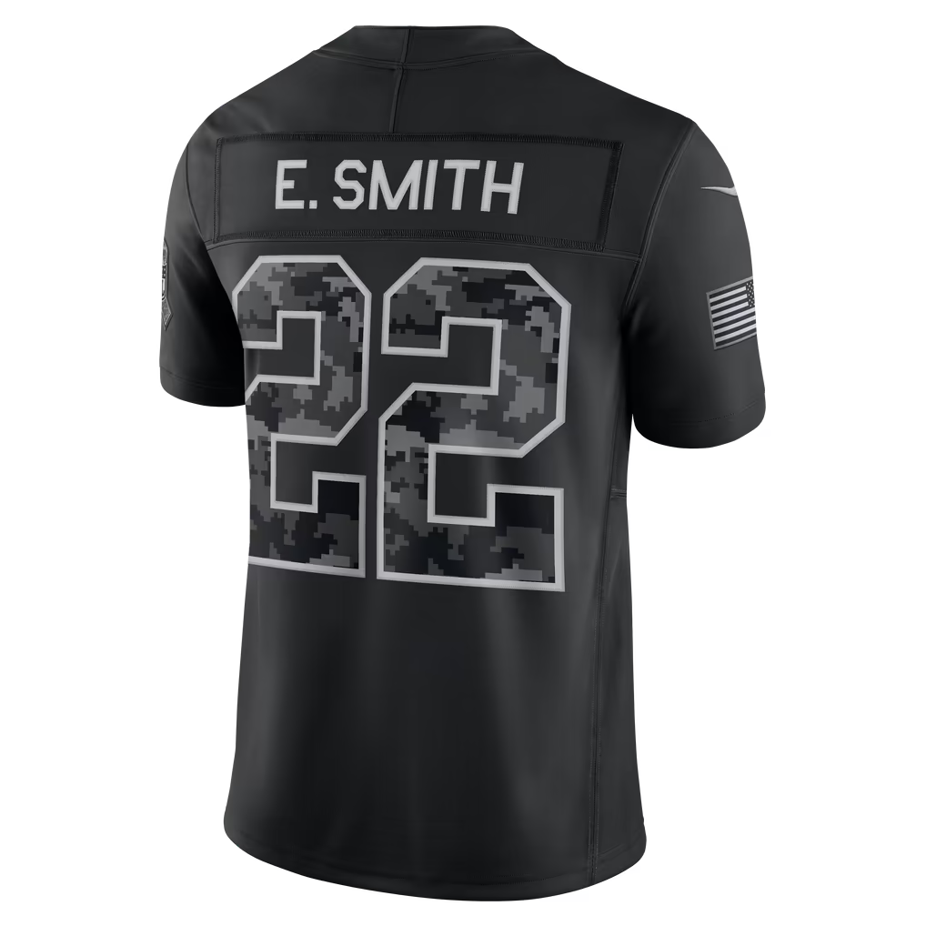 Rebec D.Cowboys #22 Emmitt Smith Black 2026 Salute to Service Retired Player Stitched Limited Jersey