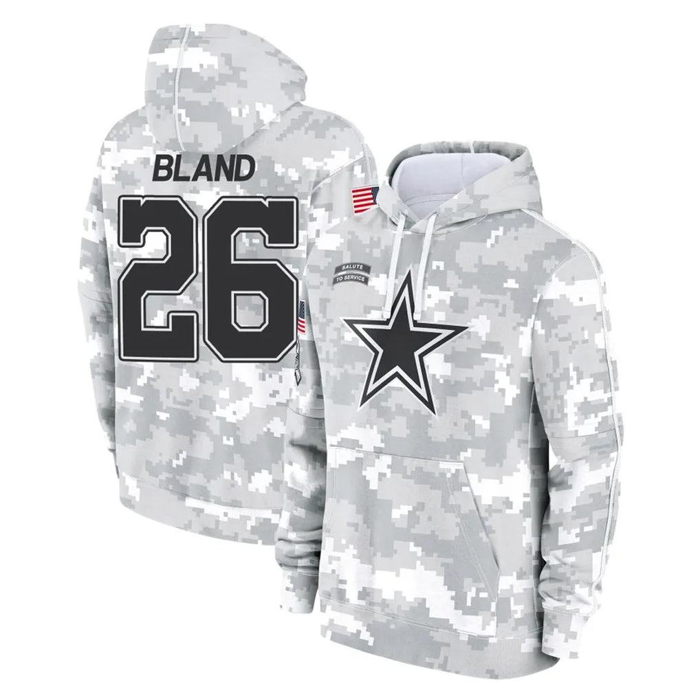 Rebec D.Cowboys #26 DaRon Bland Player Arctic Camo Salute to Service Hoodies Limited Game Stitched Jerseys