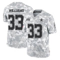 Rebec D.Cowboys #33 Javonte Williams Player Arctic Camo Salute to Service Limited Home Game Stitched Jerseys