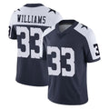 Rebec D.Cowboys #33 Javonte Williams Player Navy-White Limited Alternate Vapor Untouchable Home Game Stitched Jerseys