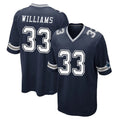 Rebec D.Cowboys #33 Javonte Williams Player Navy Home Game Stitched Jerseys
