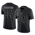 Rebec D.Cowboys #34 Jalen Thompson Player Black Limited Reflective Home Game Stitched Jerseys