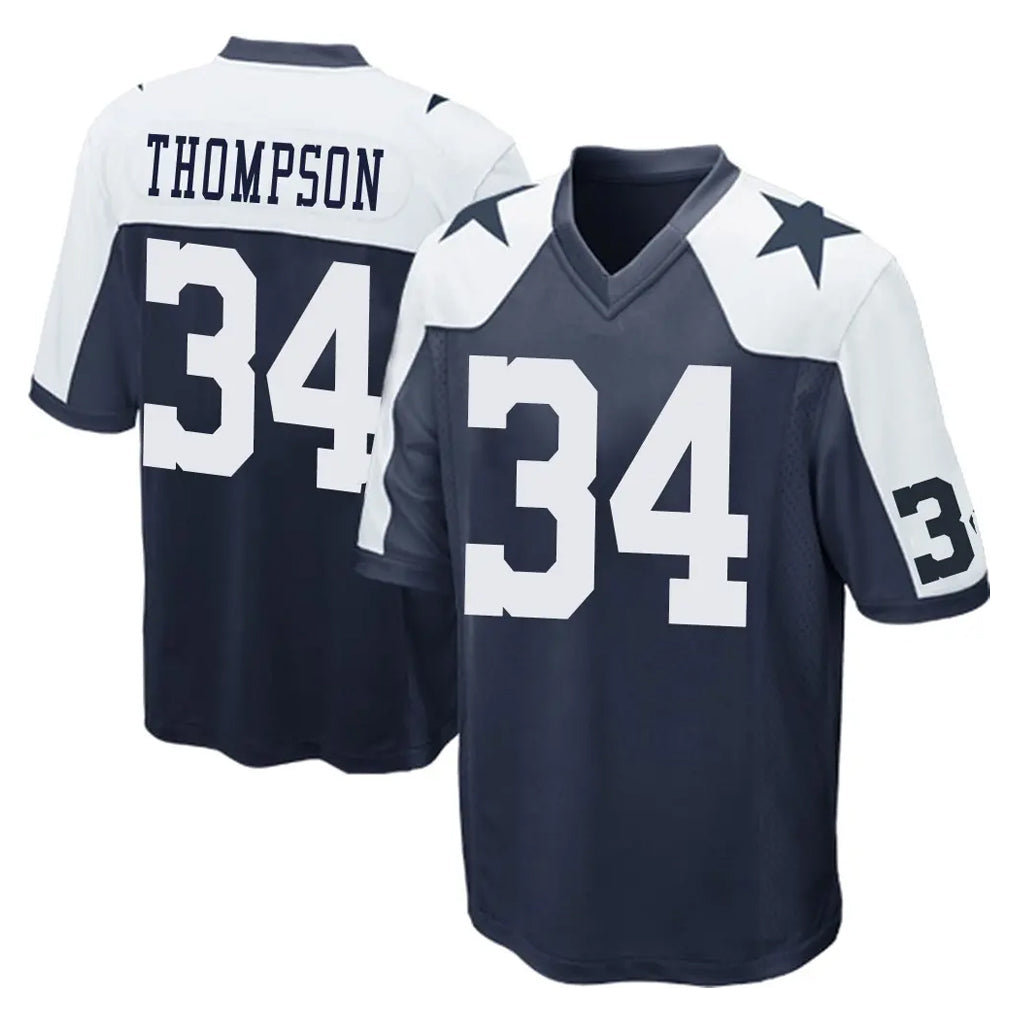 Rebec D.Cowboys #34 Jalen Thompson Player Navy-White Alternate Home Game Stitched Jerseys