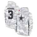Rebec D.Cowboys #3 George Pickens Player Arctic Camo Salute to Service Hoodies Limited Game Stitched Jerseys
