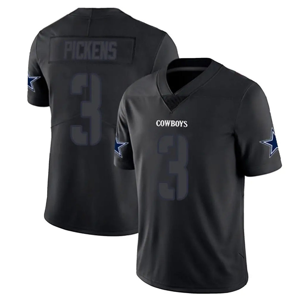 Rebec D.Cowboys #3 George Pickens Player Black Impact Limited Home Game Stitched Jerseys