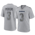 Rebec D.Cowboys #3 George Pickens Player Gray Atmosphere Fashion Home Game Stitched Jerseys