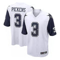 Rebec D.Cowboys #3 George Pickens Player White-Navy Home Game Stitched Jerseys