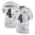 Rebec D.Cowboys #4 Dak Prescott Player Arctic Camo Salute to Service Limited Home Game Stitched Jerseys