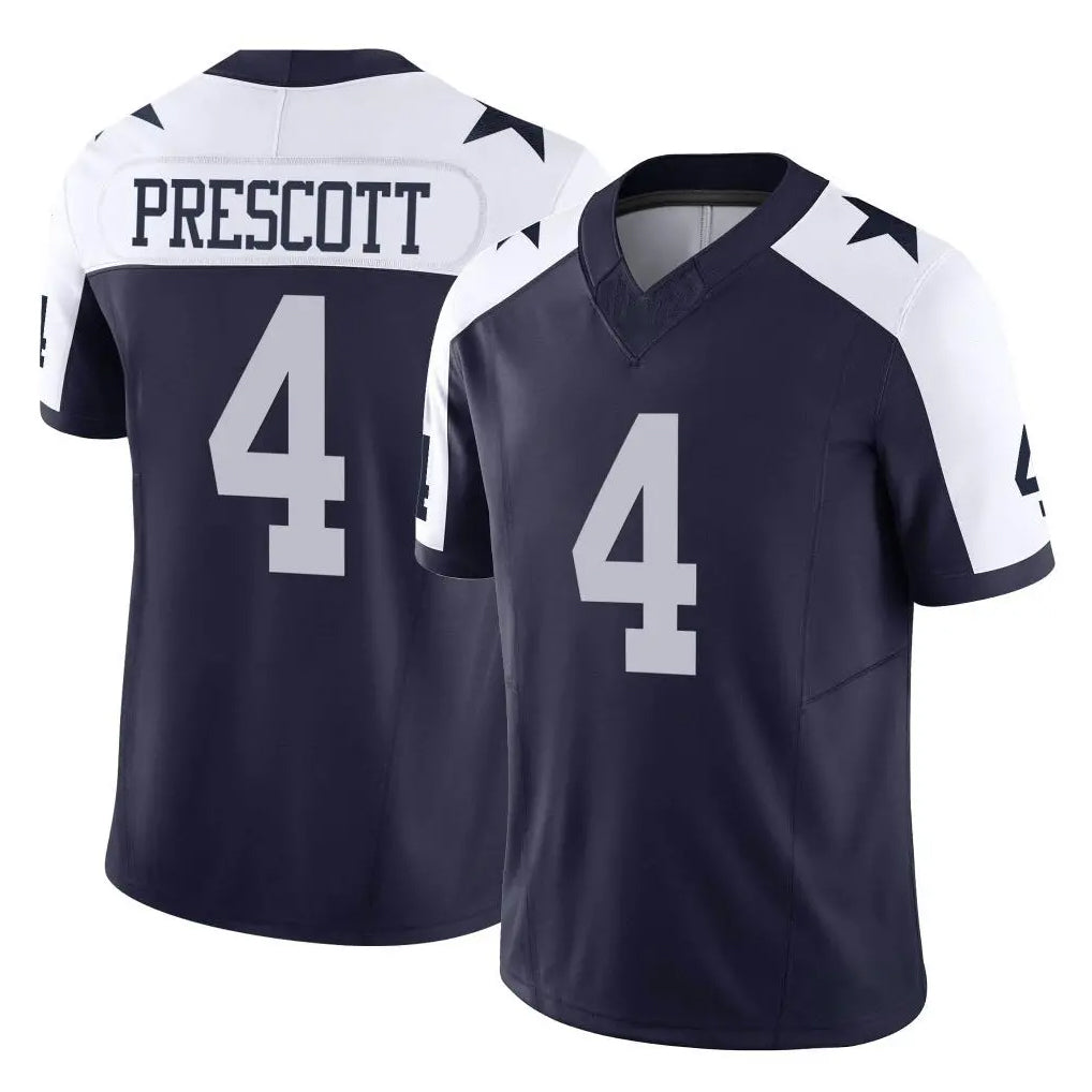 Rebec D.Cowboys #4 Dak Prescott Player Navy-White Limited Alternate Vapor F.U.S.E. Home Game Stitched Jerseys