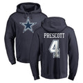 Rebec D.Cowboys #4 Dak Prescott Player Navy Pullover Hoodies Limited Stitched Jerseys