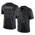 Rebec D.Cowboys #52 Tyler Booker Player Black Limited Reflective Home Game Stitched Jerseys