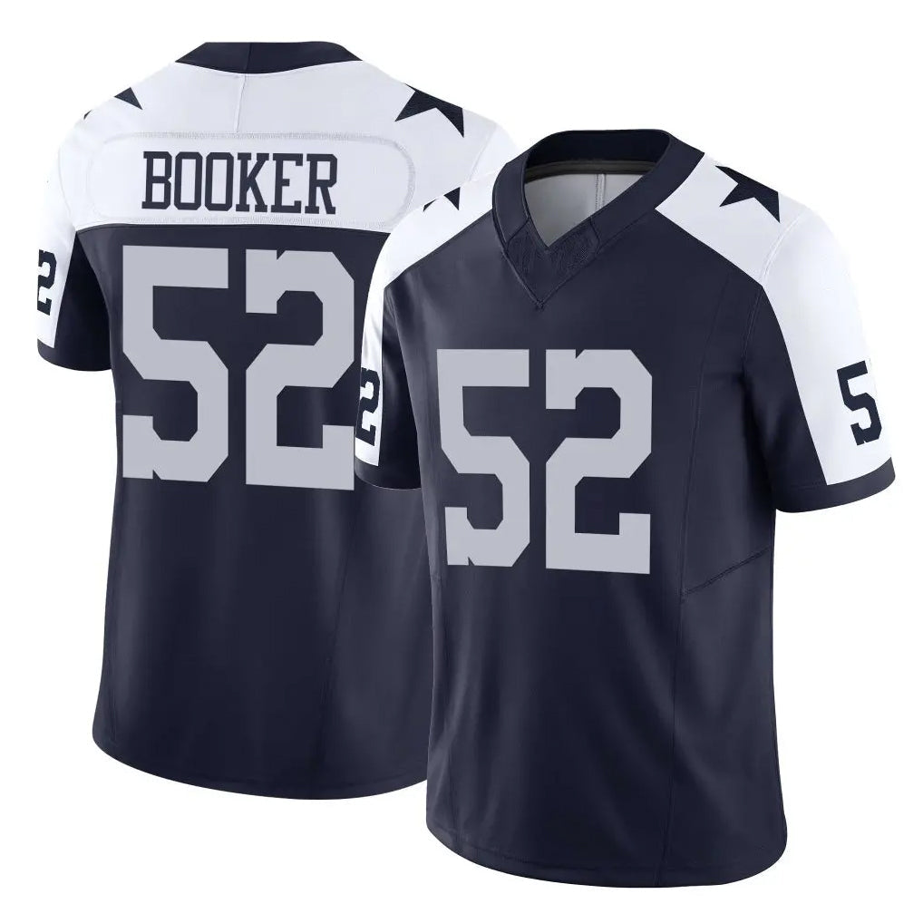 Rebec D.Cowboys #52 Tyler Booker Player Navy-White Limited Alternate Vapor F.U.S.E. Home Game Stitched Jerseys